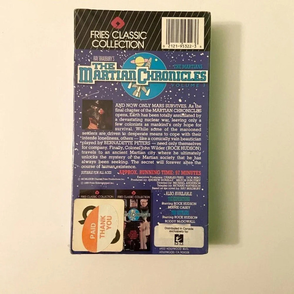 1989 The Martian Chronicles Volume 3 VHS Video Tape Sealed - Picture 15 of 16